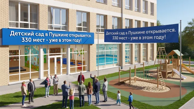 Детский сад в Пушкине открывается. 330 мест - уже в этом году!